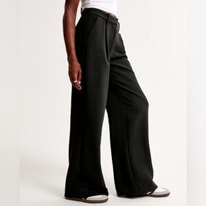 Abercrombie & Fitch Harper, Tall, 30/10L, Black Wide Leg Pants